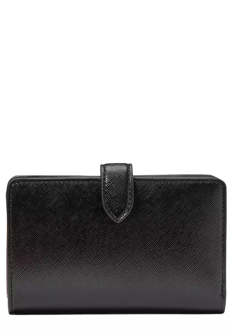 Kenzie Boxed Medium Compact Wallet in Black KK043