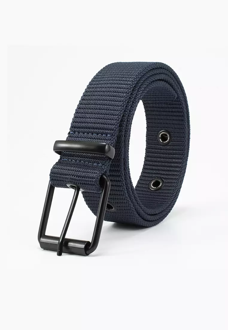 Men's Navy and Black Performance Stretch Belt