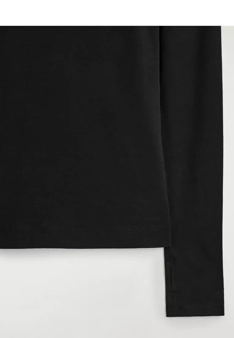 COTTON LONG-SLEEVED TOP