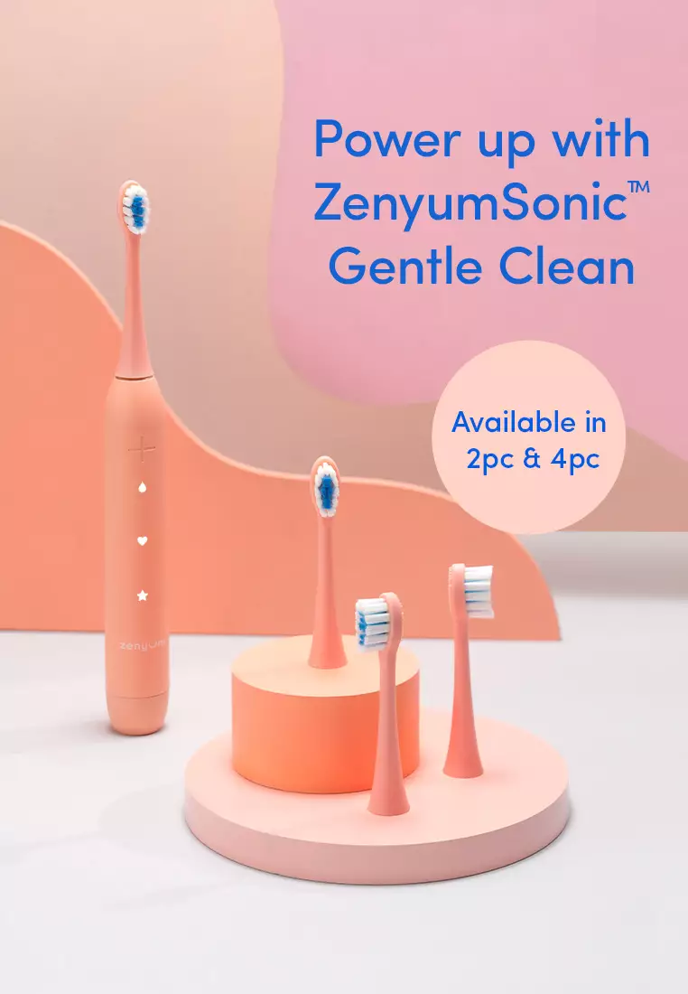 Buy Zenyum ZenyumSonic™ Gentle Clean Brush Head 4Pack (Pink) Online
