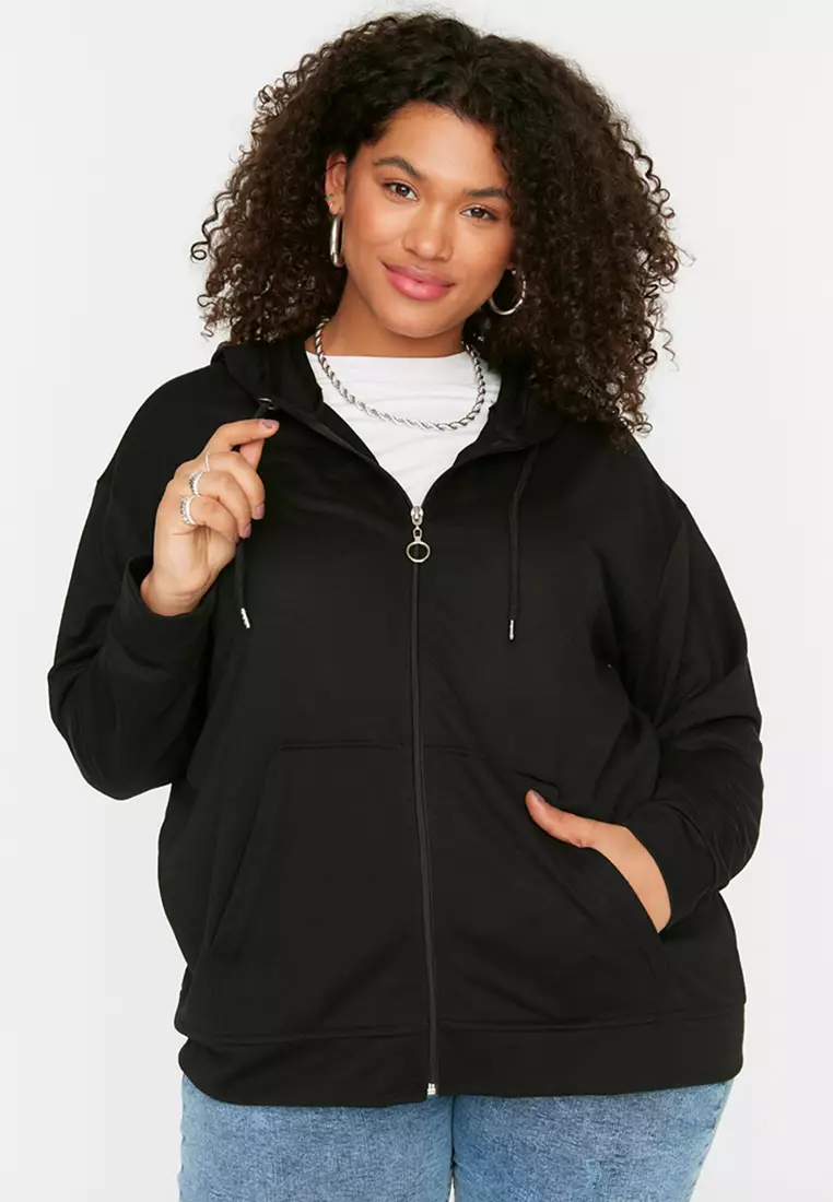 Plus Size Zip Hoodie