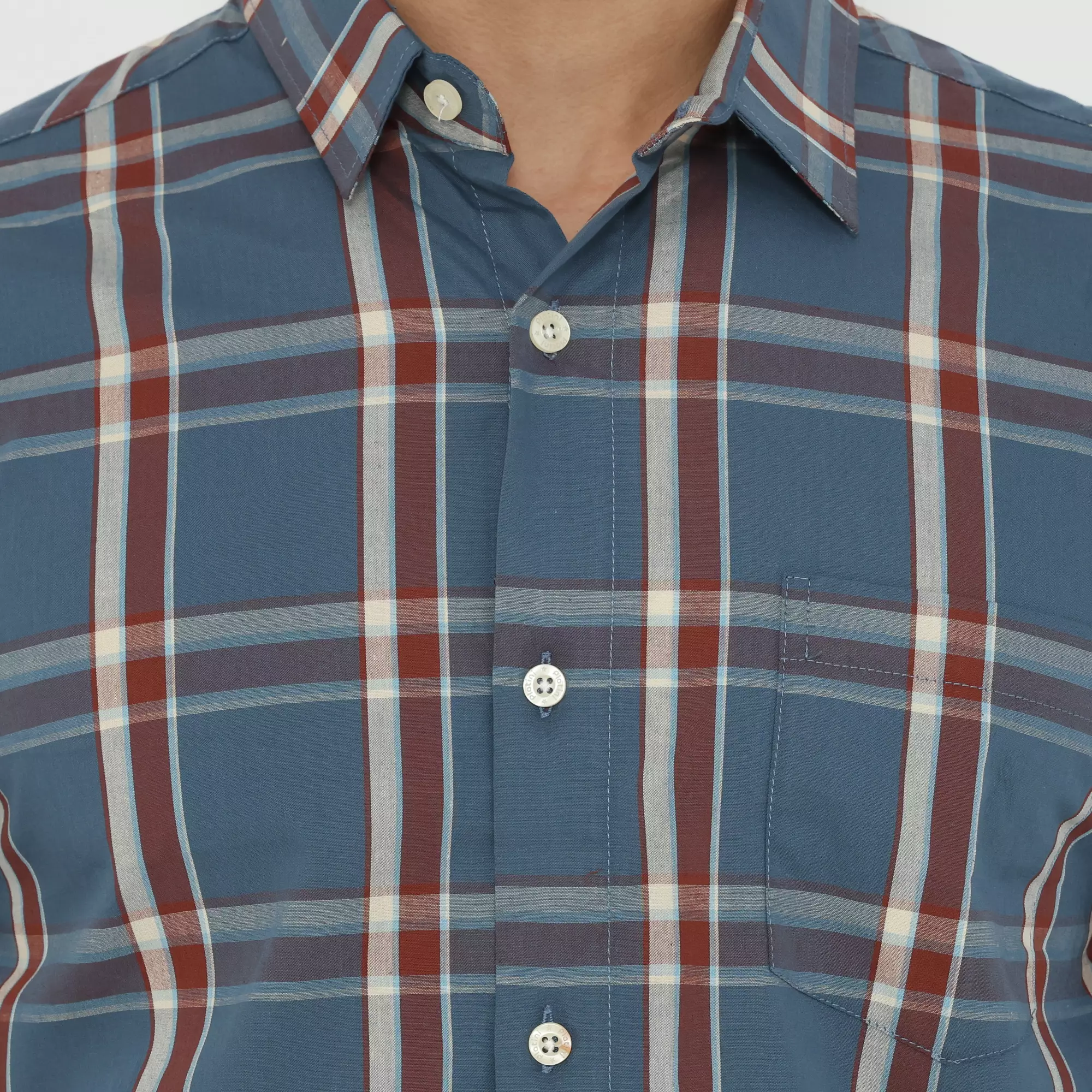 Platini Kemeja Pria Motif Kotak Lengan Panjang 76606