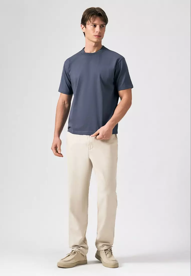 Sorona T-Shirt with Textured Collar Detail