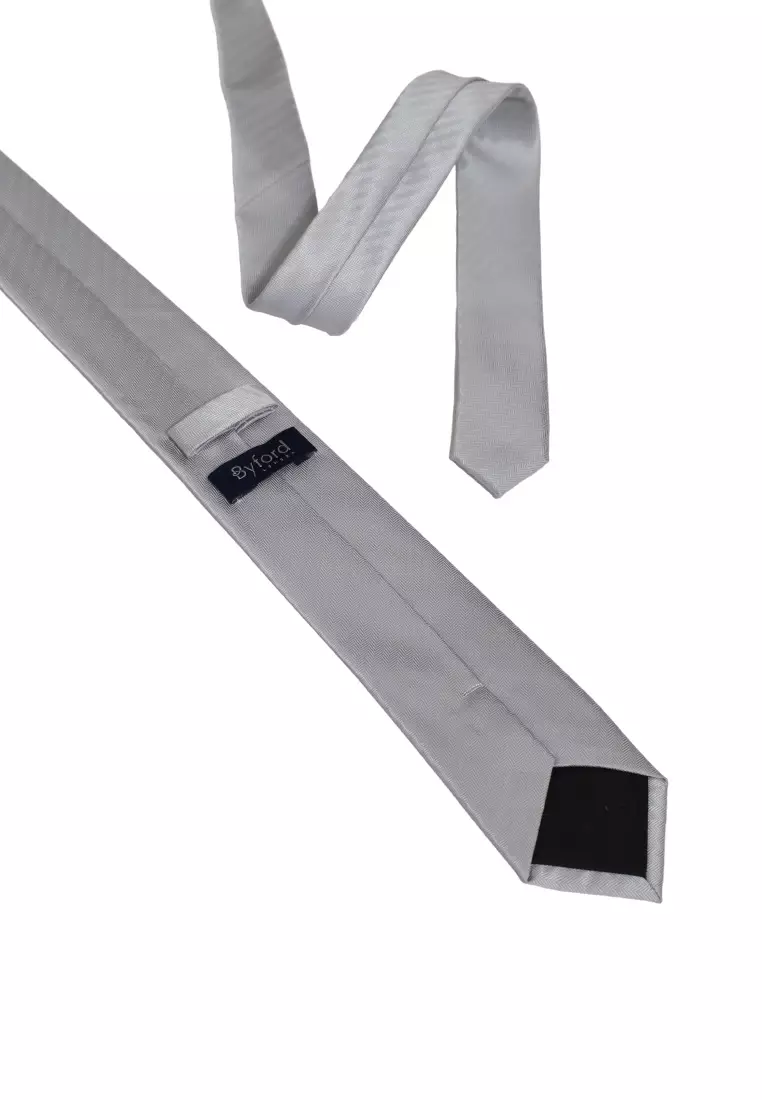 Byford Mens Micro Polyester Neck Tie 6.5 - 3026004A-95Grey