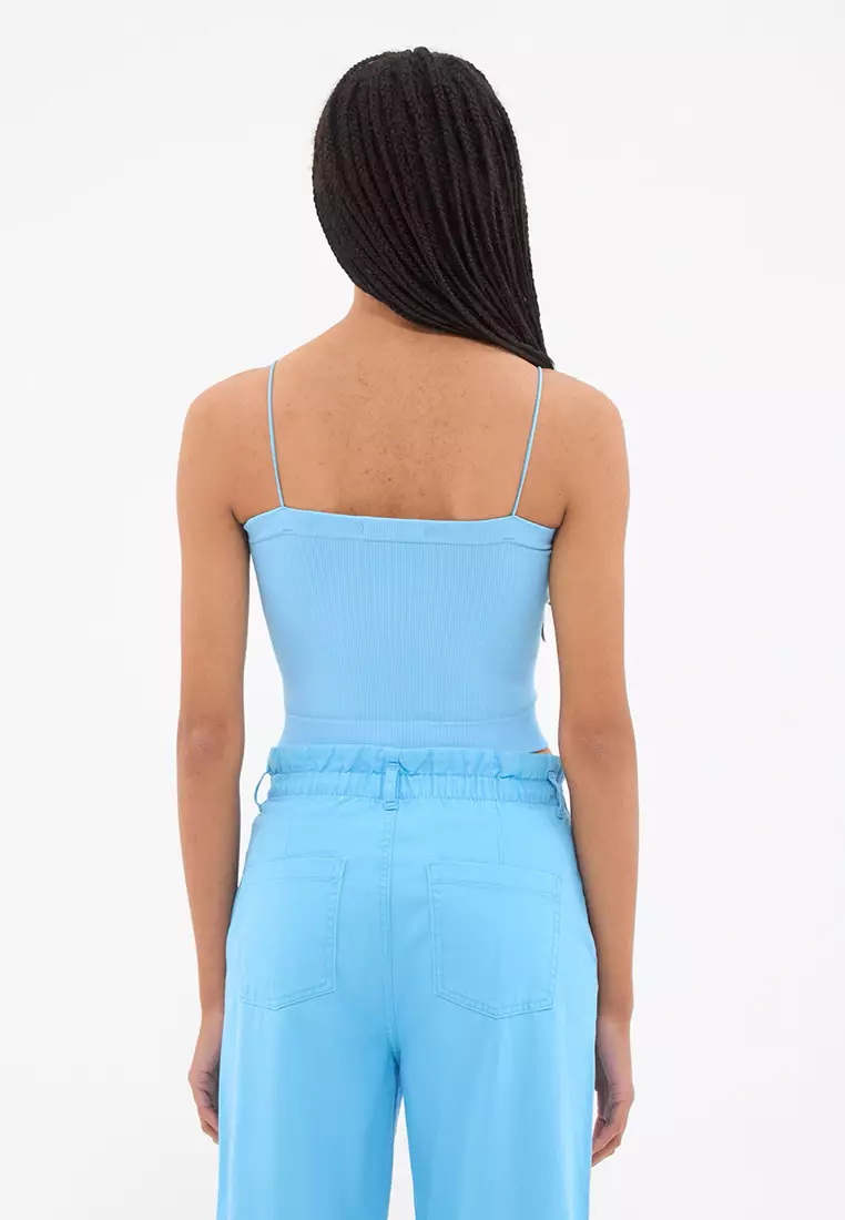 Thin Strap Bandeau Crop Top for Women