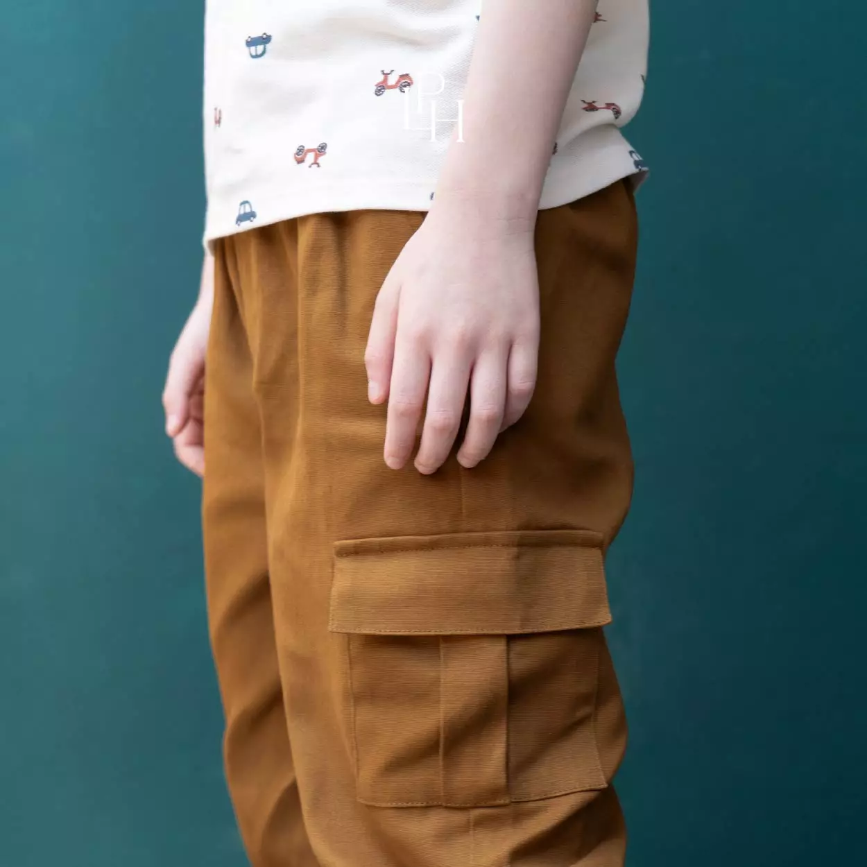 Little Palmerhaus - Long Cargo Pants 2.0 (Celana panjang anak) Army Green