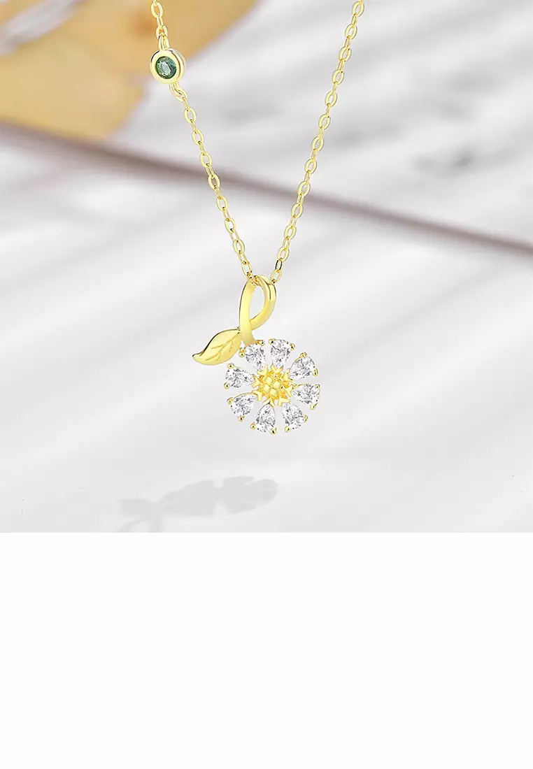 Necklace Designs Simple Sunflower Necklace Buy SOEOES 925 Sterling