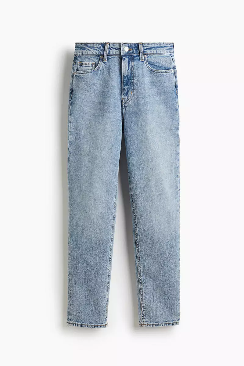 Buy H&M Tapered High-Waist Ankle Jeans 2025 Online ZALORA