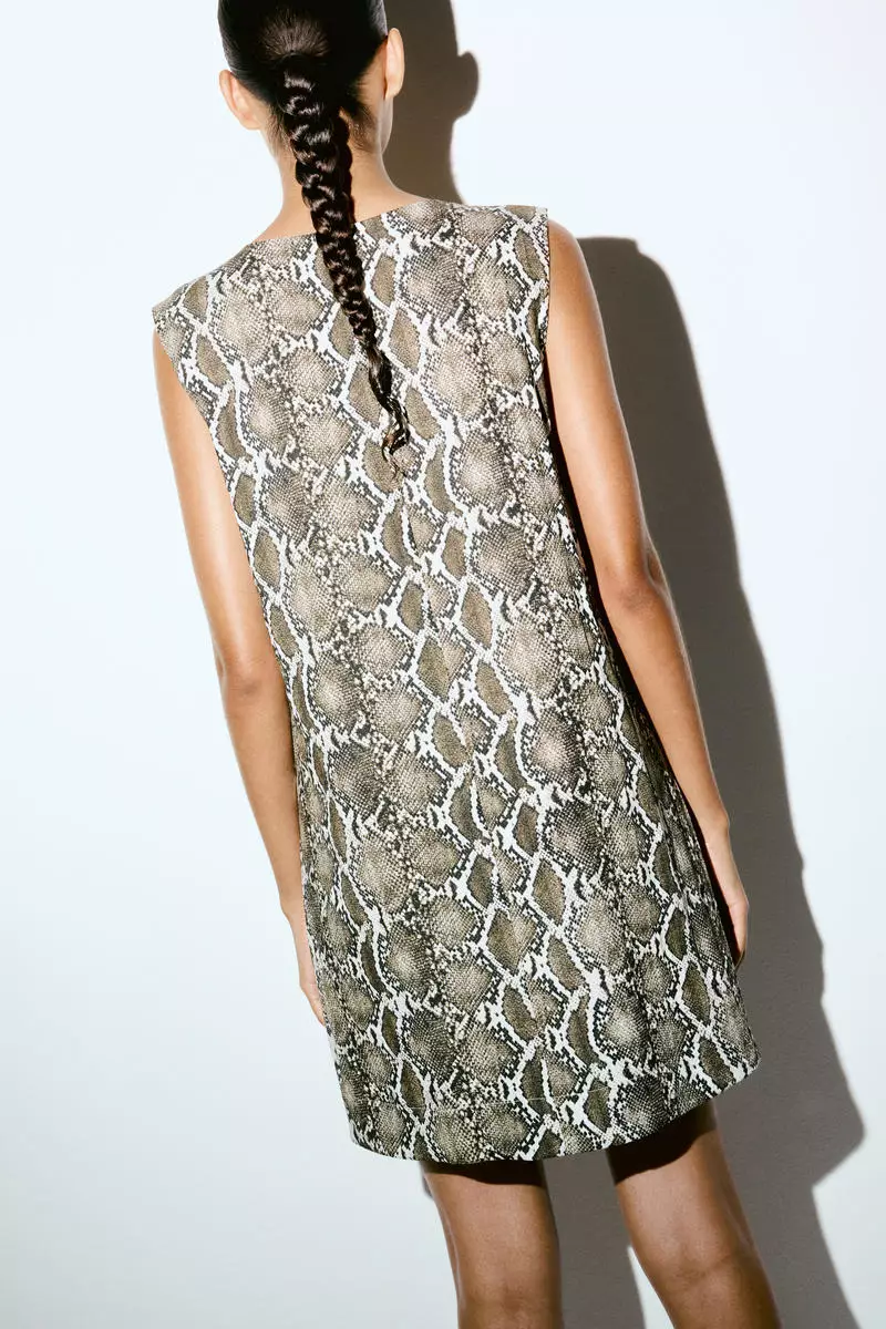 V-neck shift dress