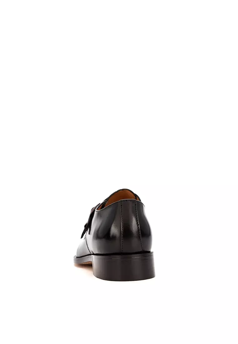 MacGee Black Double Monk Strap Shoes
