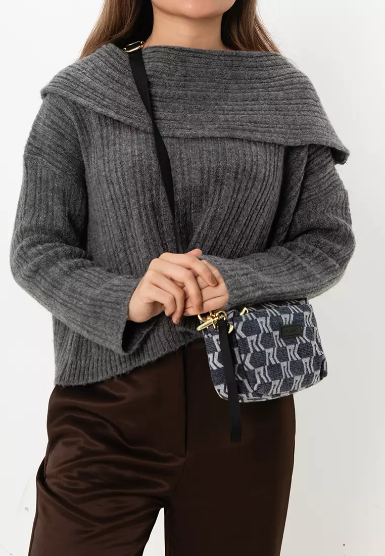 Denim Fabric Wristlet Pouch