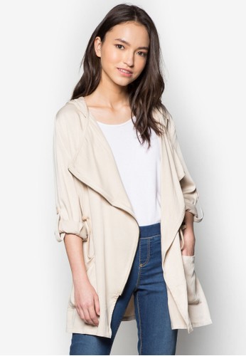不對稱開襟zalora 心得 ptt連帽外套, 服飾, 服飾