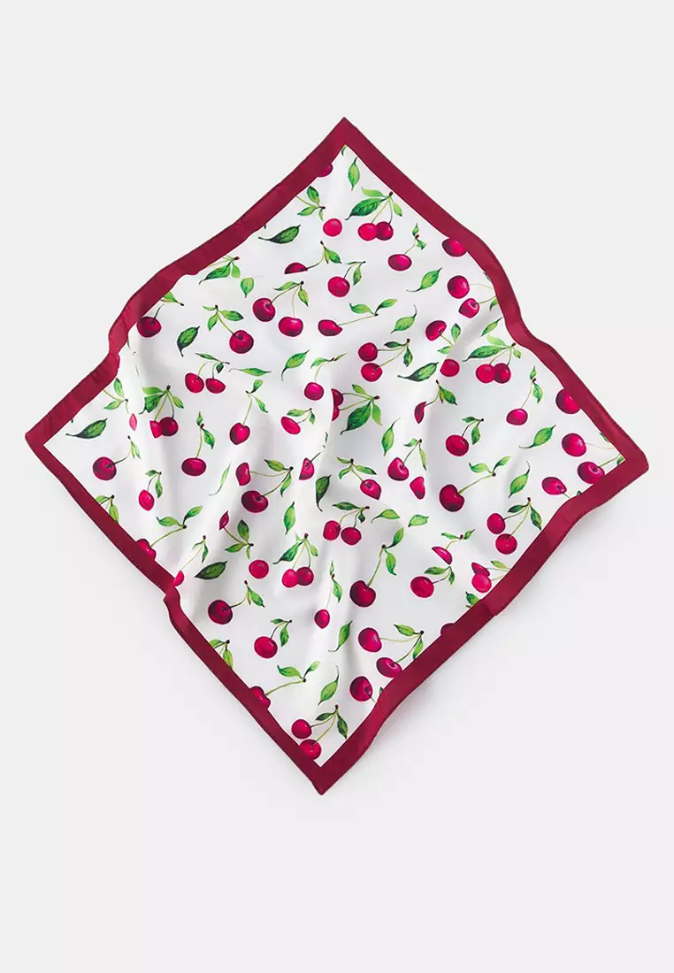 Red Patterned 50*50cm 2-Pack Scarf Accessory