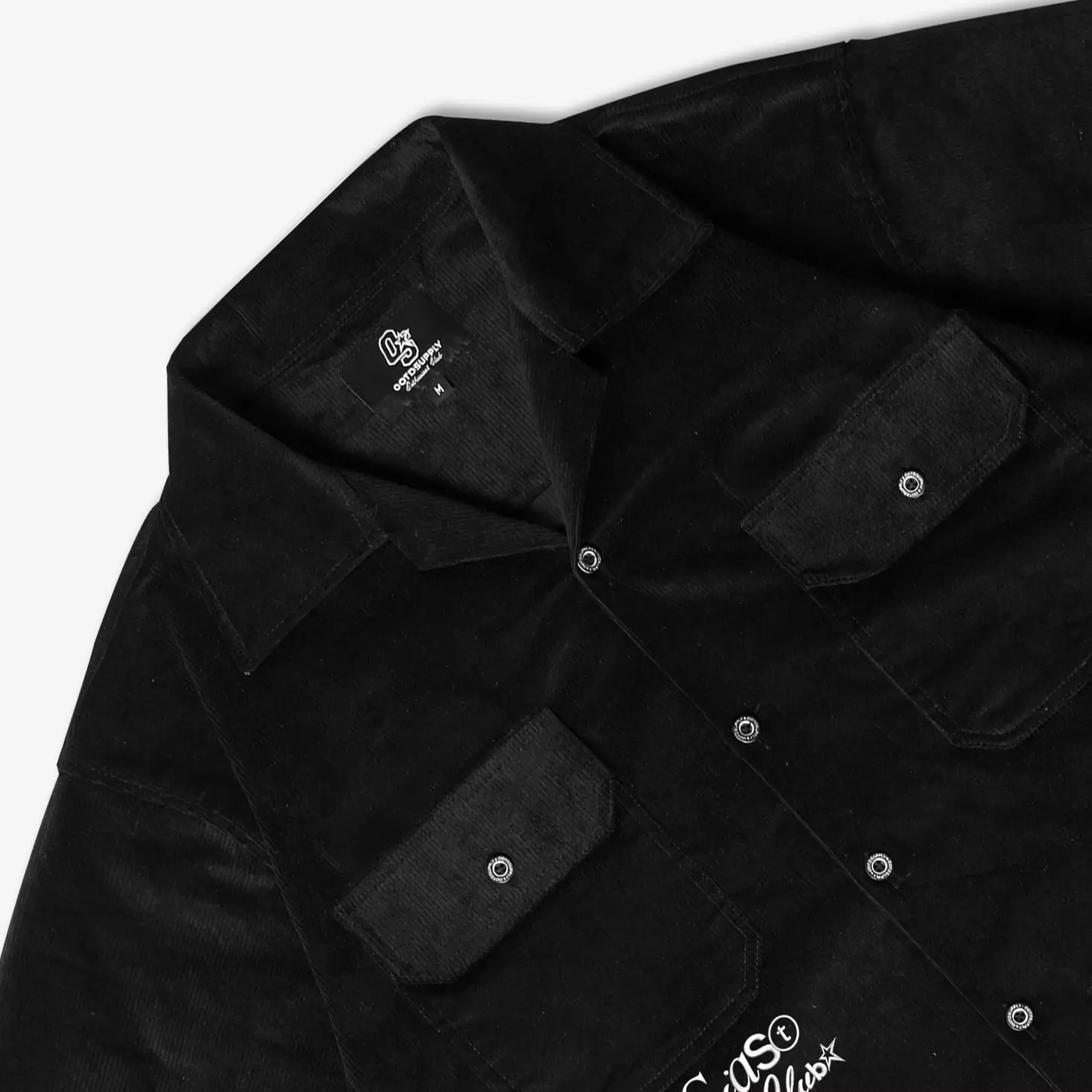 OOTDSUPPLY Work Shirt Corduroy Boxy Growth Black & Navy | Kemeja Corduroy | Casual Shirt | WSCGRE