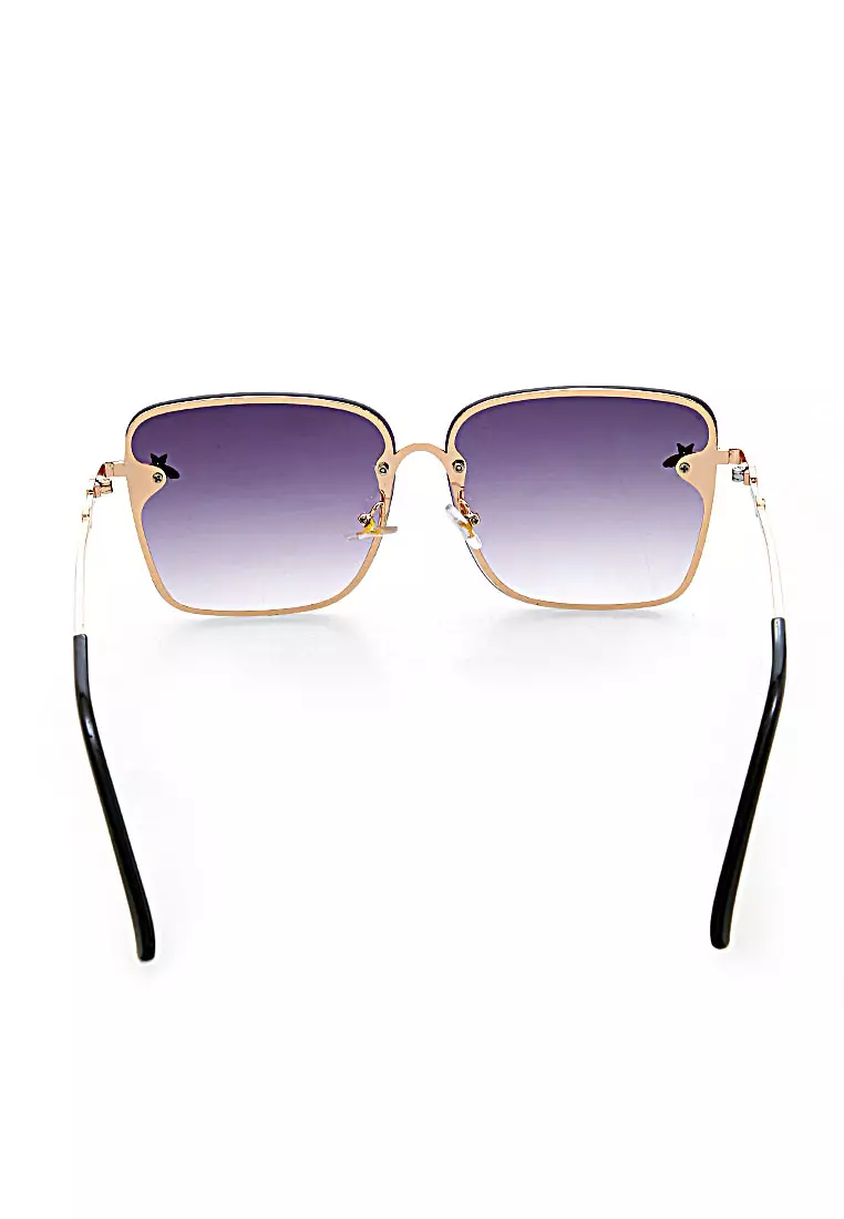 Revika Kacamata Classic Stylis Sunglasses Wanita UV Protection Material Metal ORIGINAL - Gray