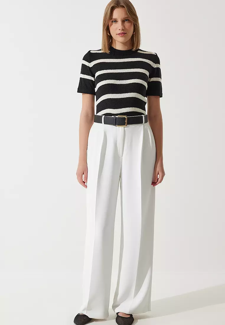 Striped Knitwear Blouse