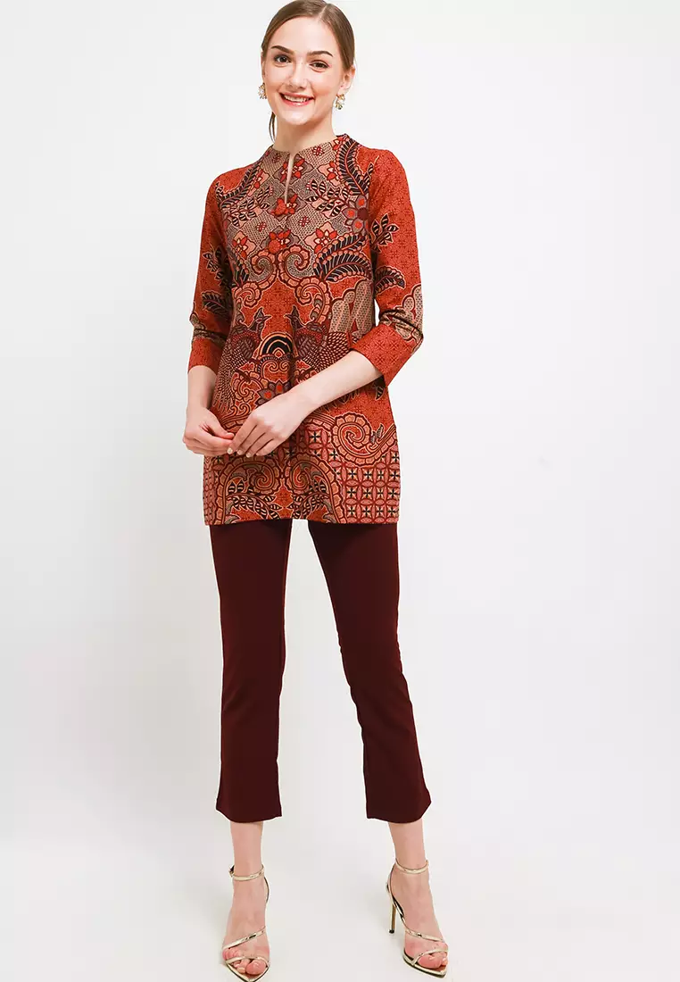 BATIK TALENTA EXCLUSIVE batik wanita blous RED w367