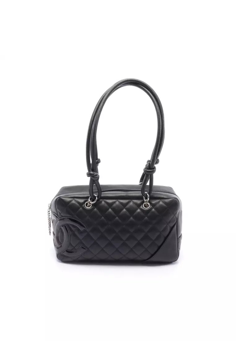 Chanel Signature Bowling Bag Leather with Quilted Detail