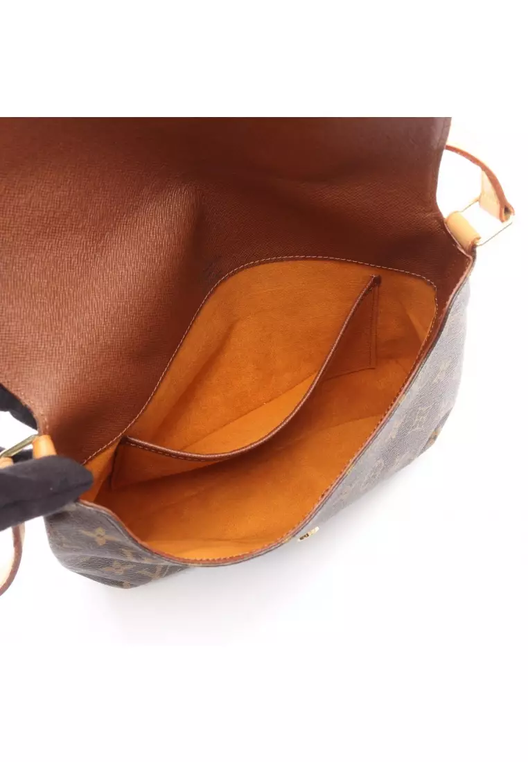 Pre-Loved Louis Vuitton musette tango long strap monogram Shoulder bag PVC leather Brown