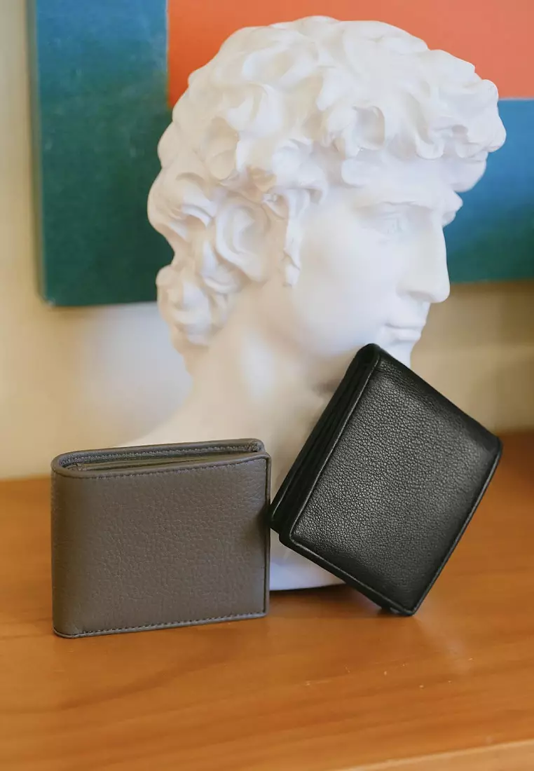 Grayson Leather Bi-fold Wallet with Extra Flap (RFID) - Khaki