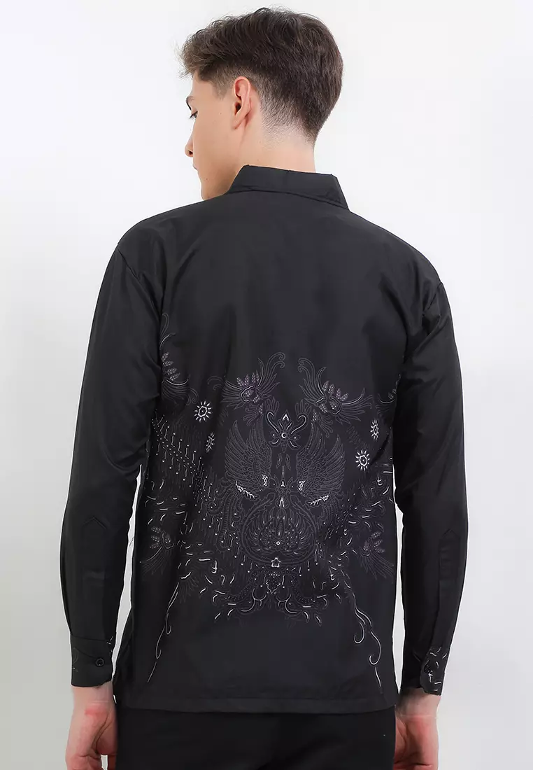 Whonosari Kemeja Batik Exclusive Premium Pria Casual Modern Lengan Panjang