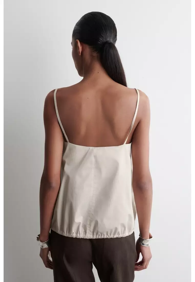 TIE-DETAIL COTTON TOP