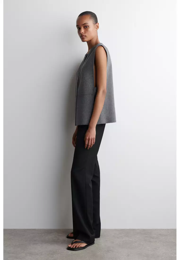 DOUBLE-FACED WOOL HYBRID VEST