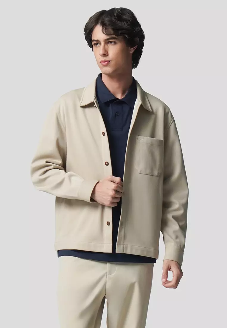 Regular Fit Polo Shirt With Self-Fabric Collar In Sorona