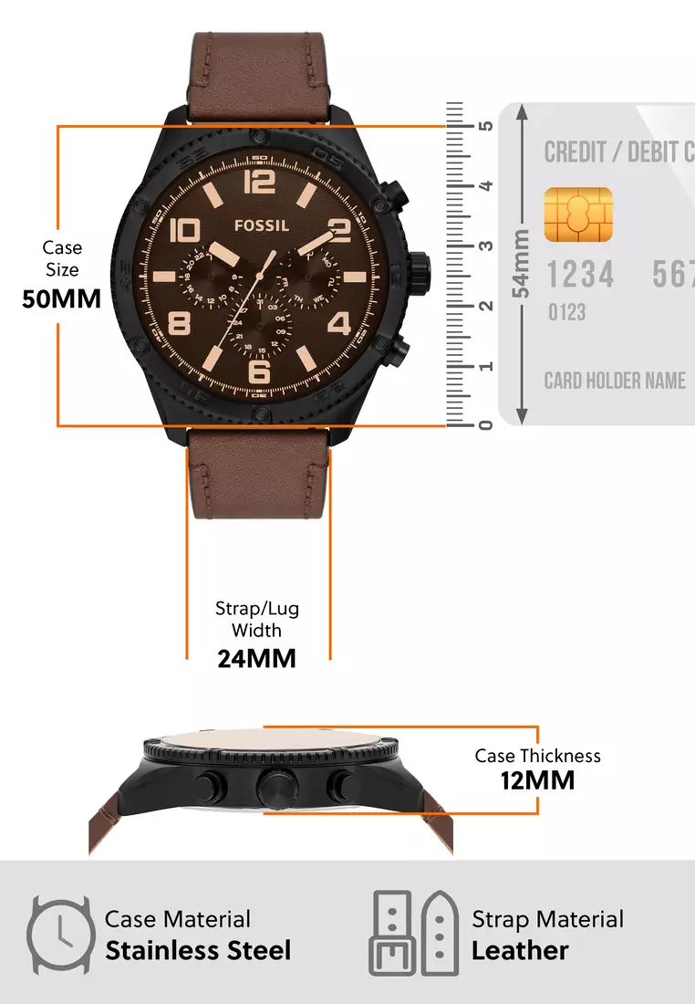 Brown Leather Watch Fossil Multifunction Watch Instructions Buy