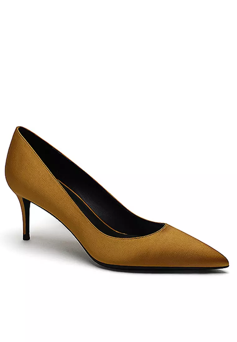 6CM Silk Fabrics Pointed High Heel Shoes HZL163