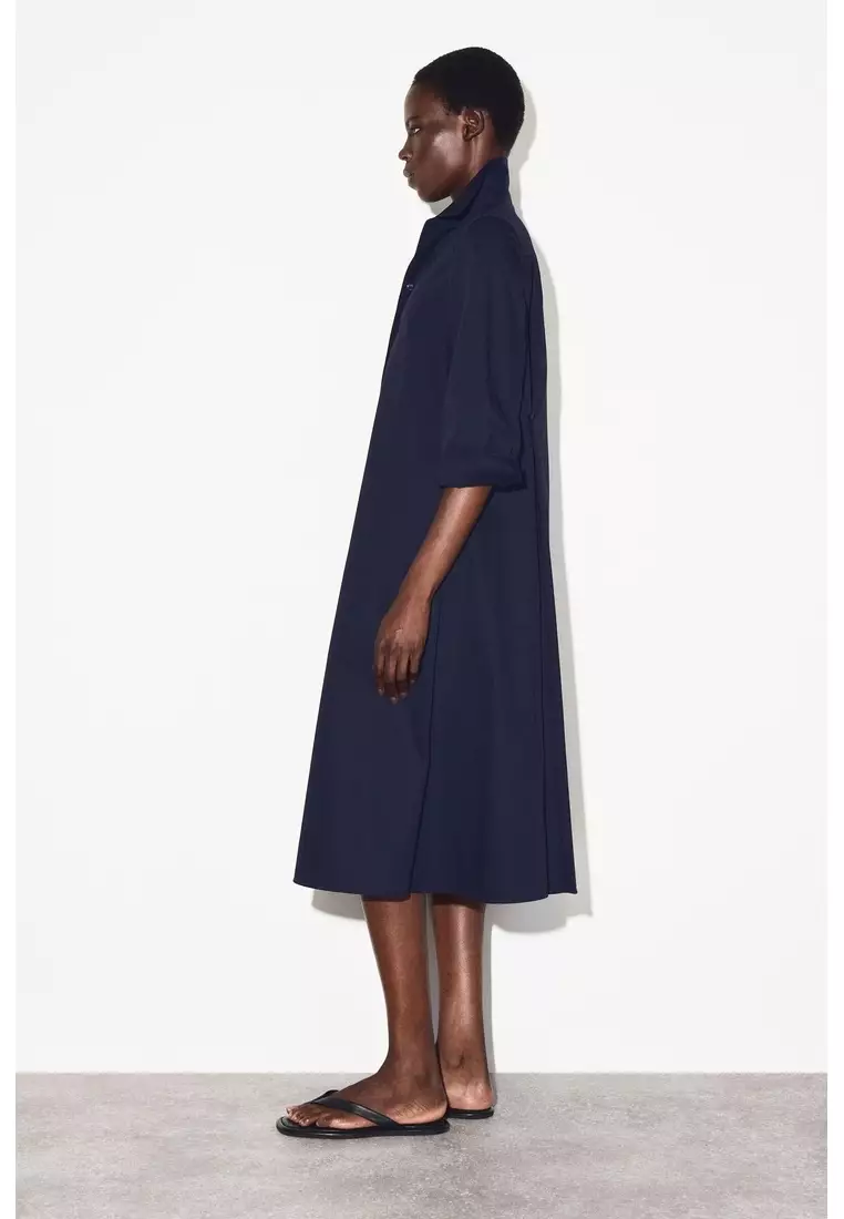 VOLUMINOUS MAXI SHIRT DRESS