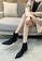 Twenty Eight Shoes black Color Matching Synthetic Suede Ankle Boots 1592-22 068BCSH52C2EA6GS_2