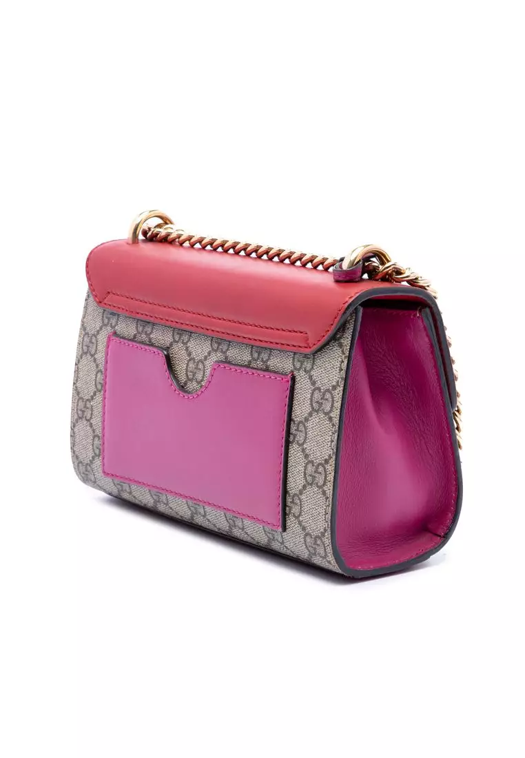 Pre-Loved Gucci Small Gg Supreme Padlock Crossbody