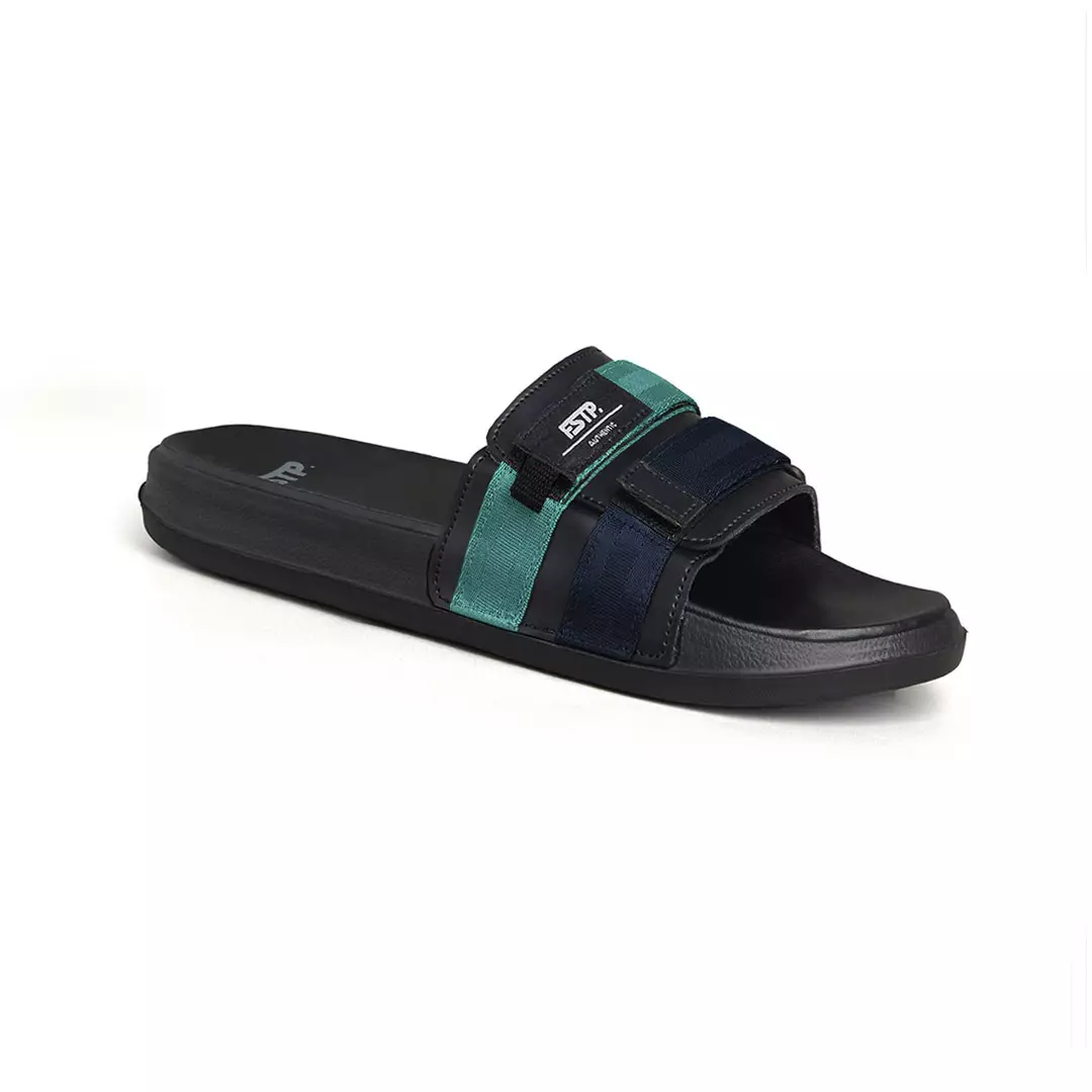 Footstep Footwear Sandal Slide Pria Wanita Stereo Tosca Navy Sandal Slip