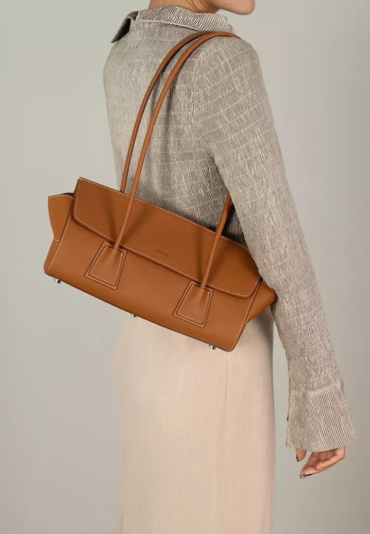 UNNI Baguette Shoulder Bag - Grey Khaki