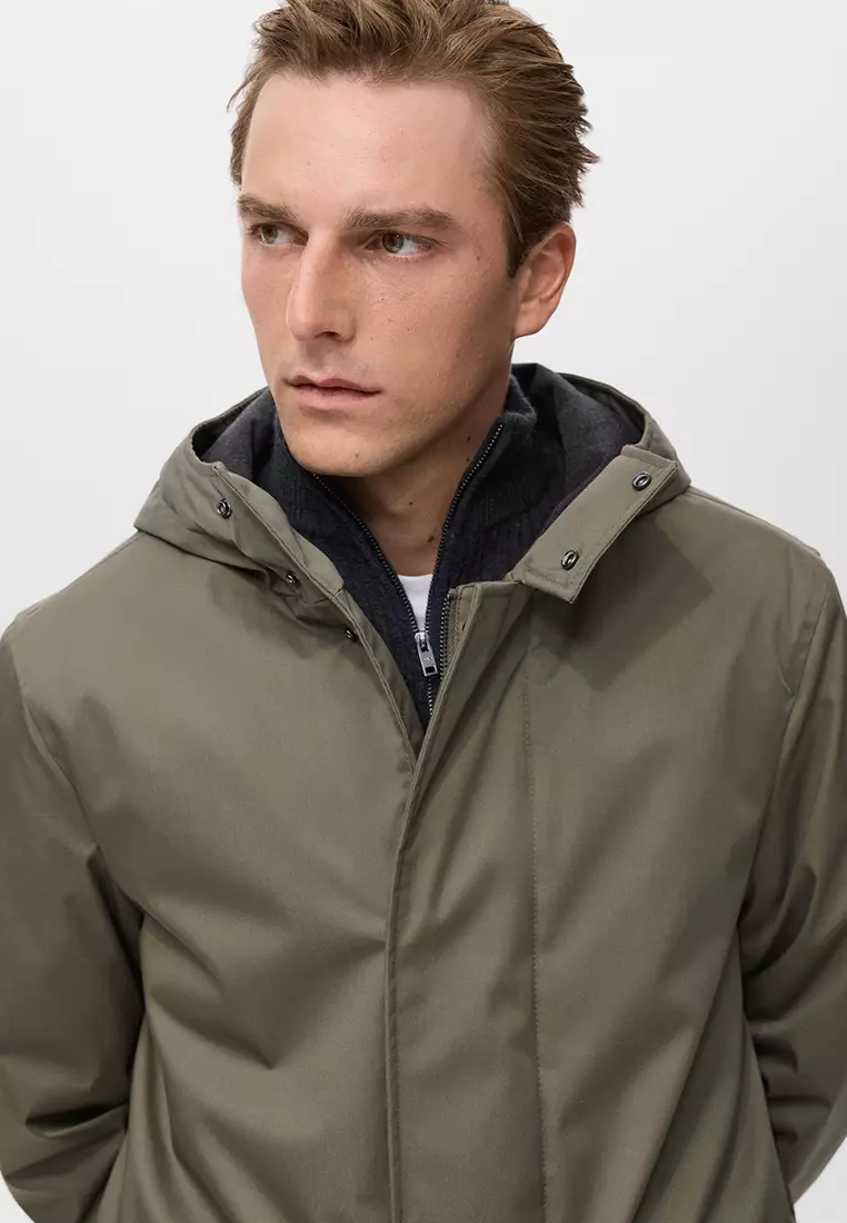 Quilted Parka With Water-Repellent Hood