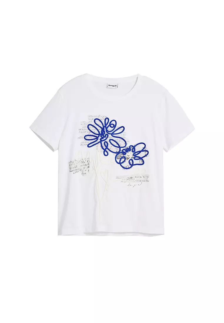 Floral lace T-shirt