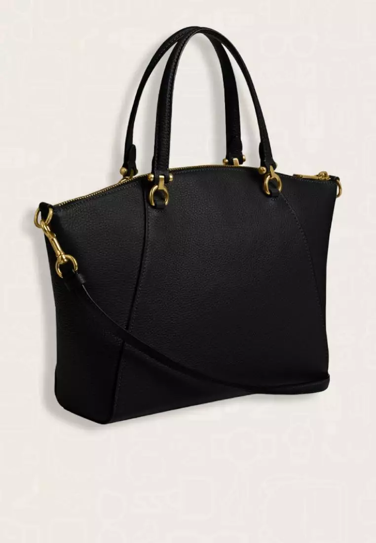 Coach Bella Leather Satchel Black