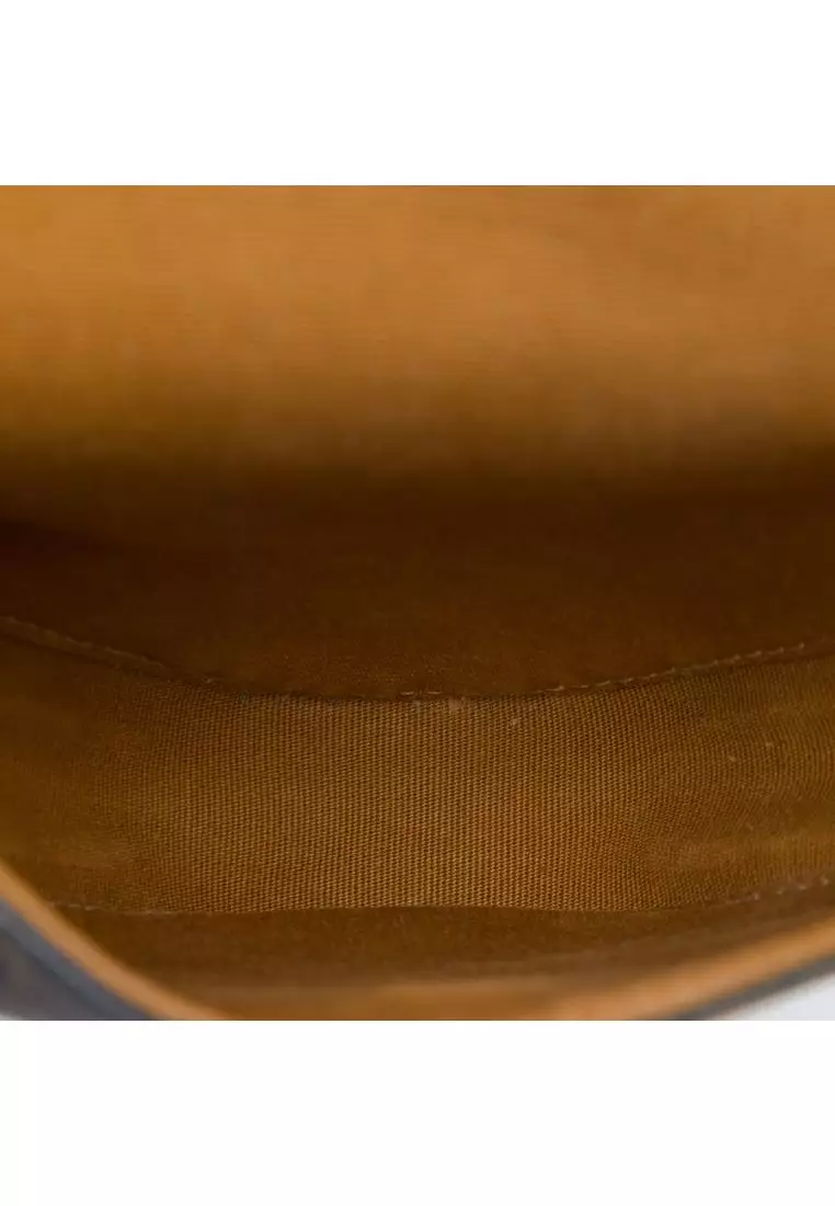 Pre-Loved Celine Triomphe Coated Canvas Logo Triangle Crossbody