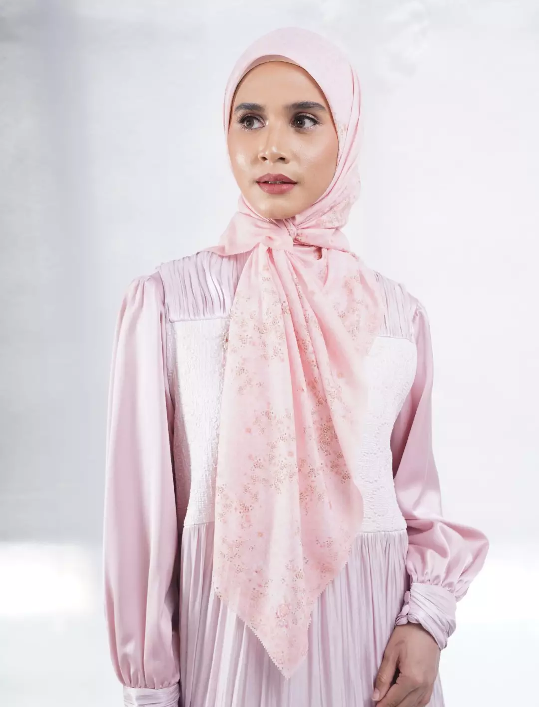 Cassya Printed Scarf Rose | Hijab Kerudung Segi Empat Motif