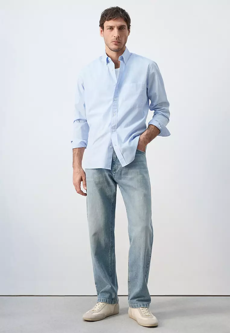 Regular-Fit Striped 100% Cotton Shirt