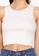 Springfield white Ribbed Organic Cotton Crop Top D1BF8AAA9ECB4DGS_3