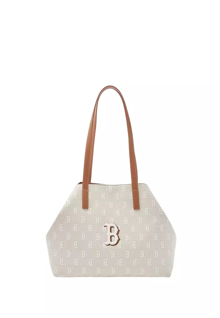 ☆MLB Korea☆ Classic Monogram Jacquard Shopper Bag BOS LBei Jual MLB Korea Classic Monogram Jacquard Shopper Bag