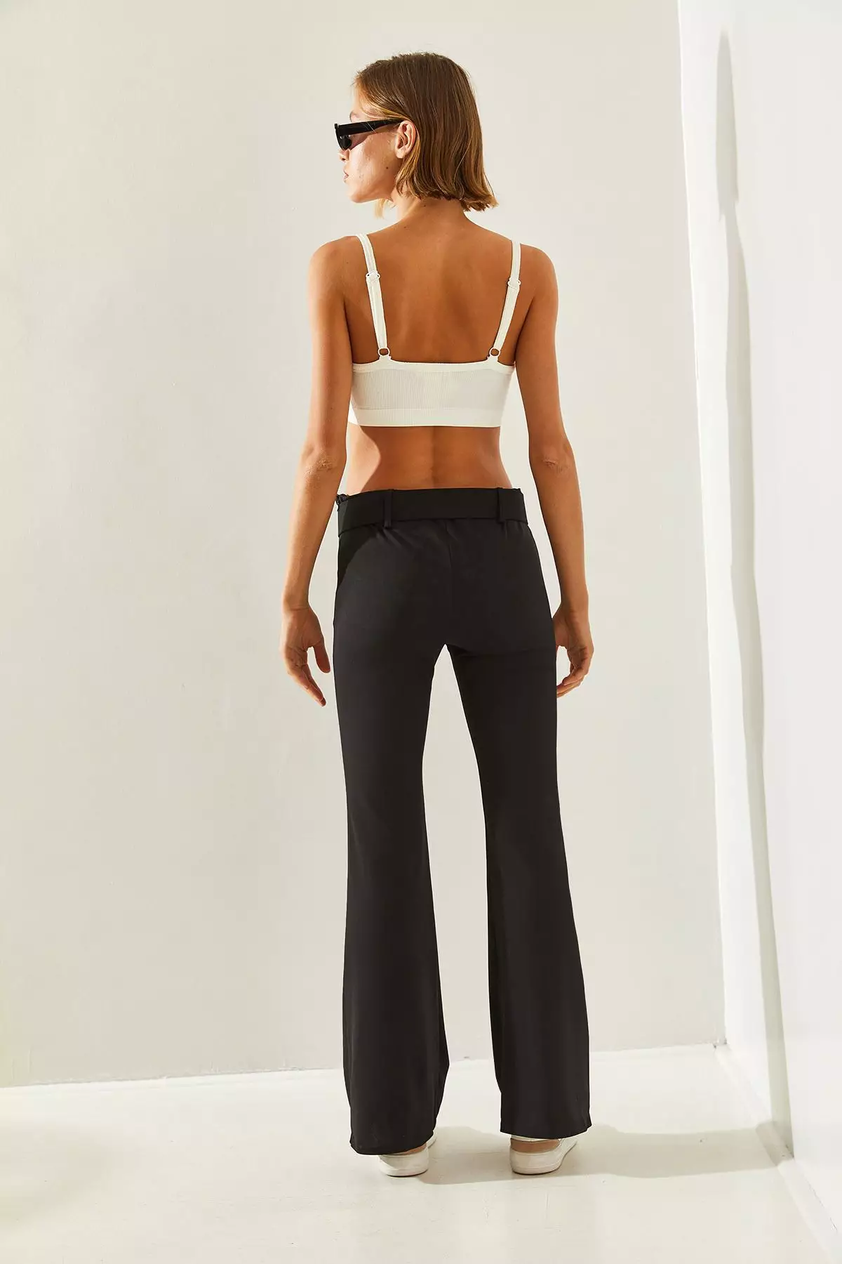 Buy Bianco Lucci Women's Belted Spanish Leg Scuba Fabric