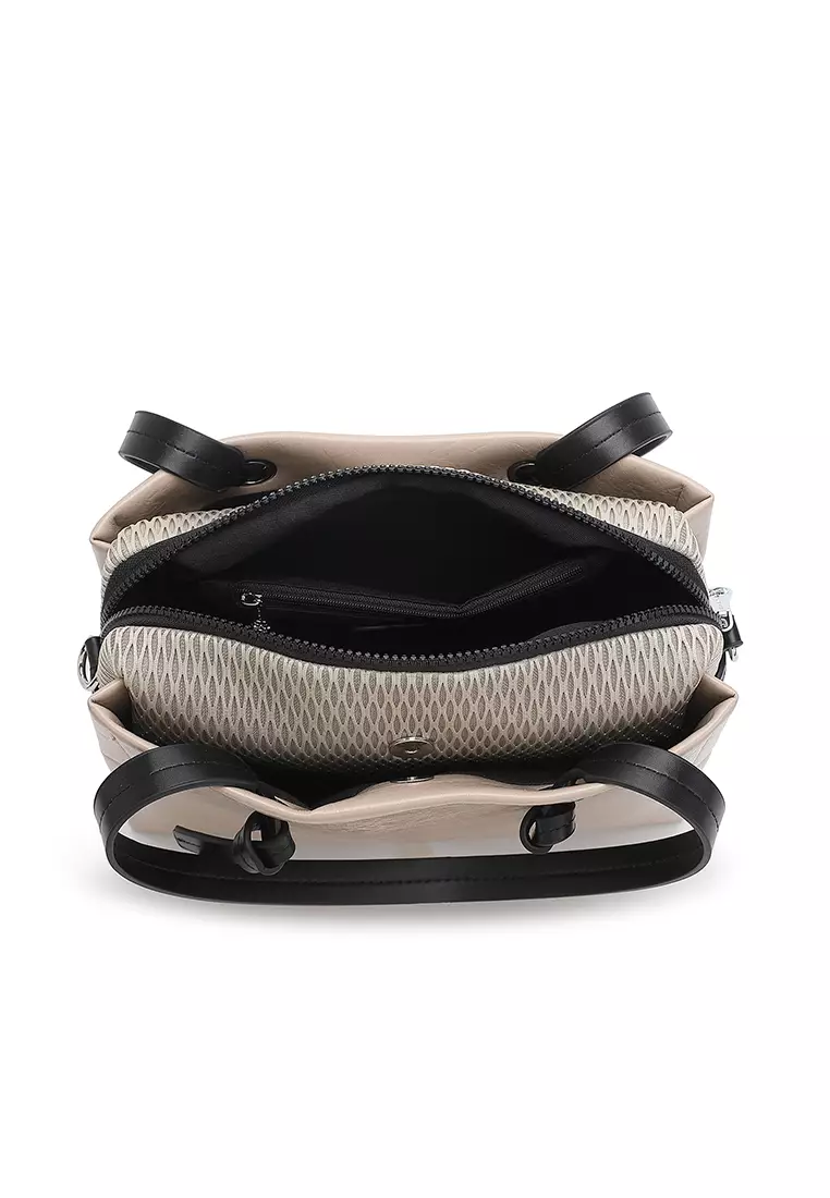 Women's Top Handle Bag / Sling Bag / Crossbody Bag (Tas Selempang / Tas Tangan) - Cokelat