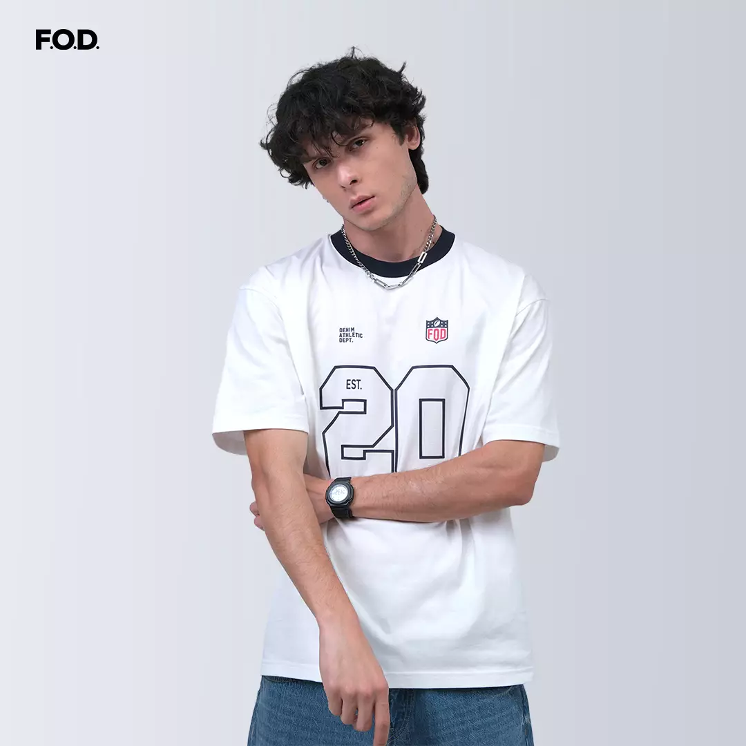 Kaos Pria Denim Est 20 Offwhite