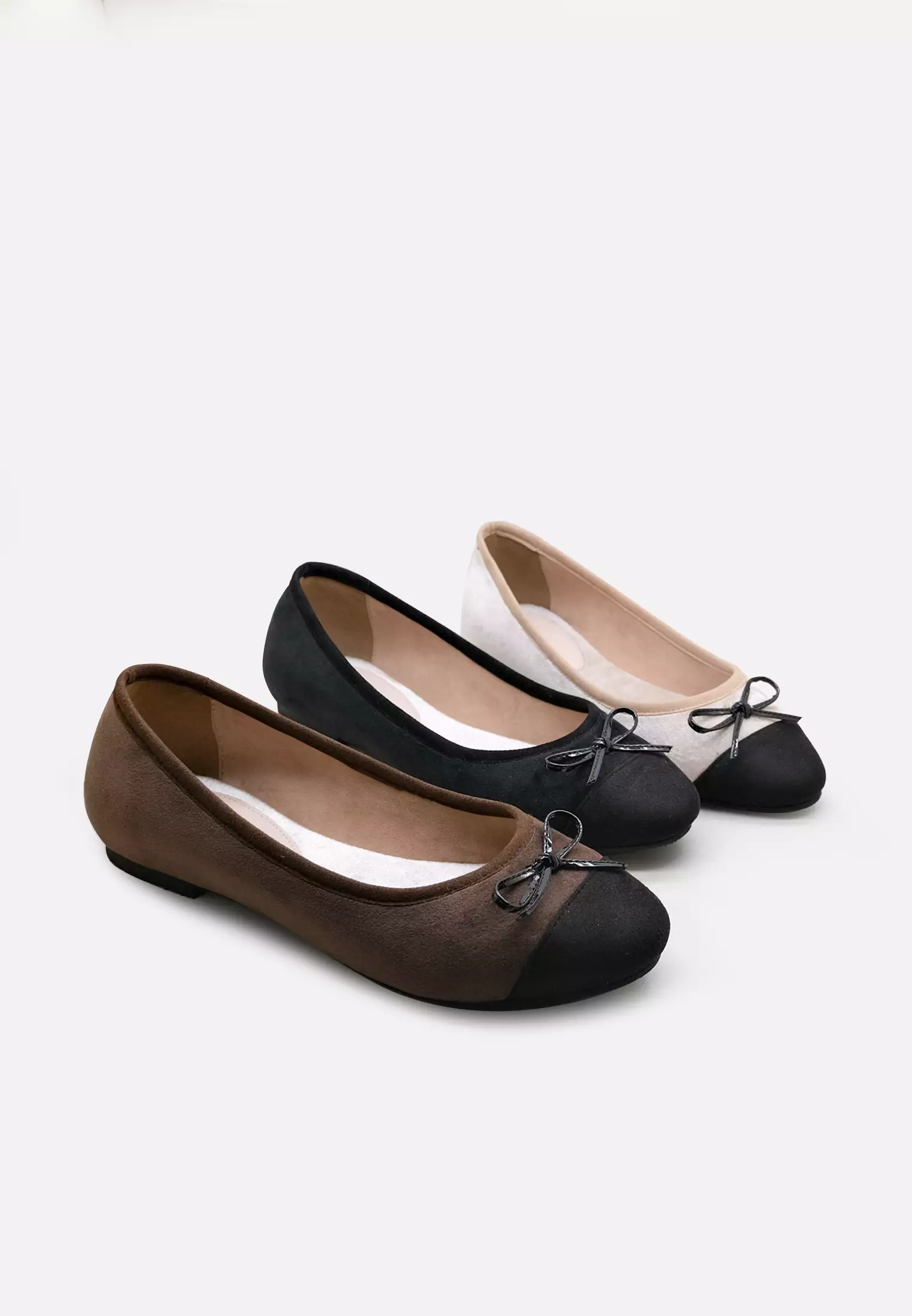 Momo Ballerina Round Toe Flat Shoes with Bow