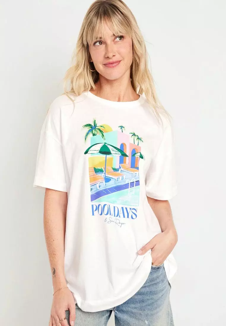 Buy Old Navy Oversized Everywear Graphic T-Shirt For Women 2025
