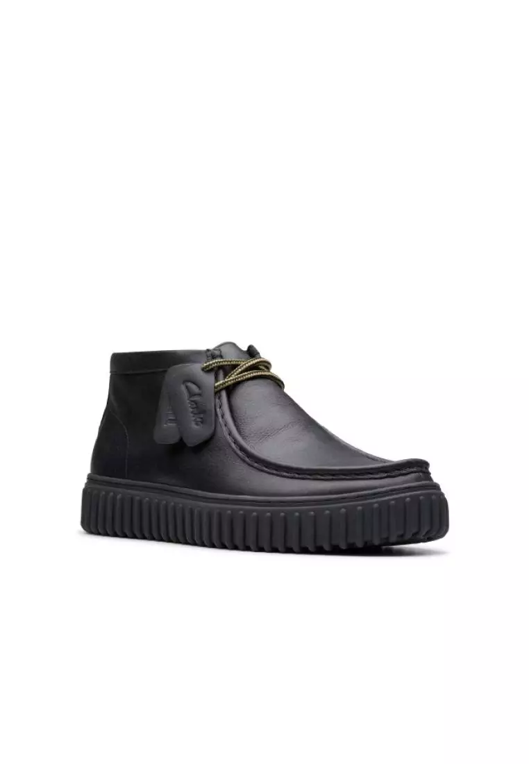 Torhill Hi Black Leather Men's Casual Shoes