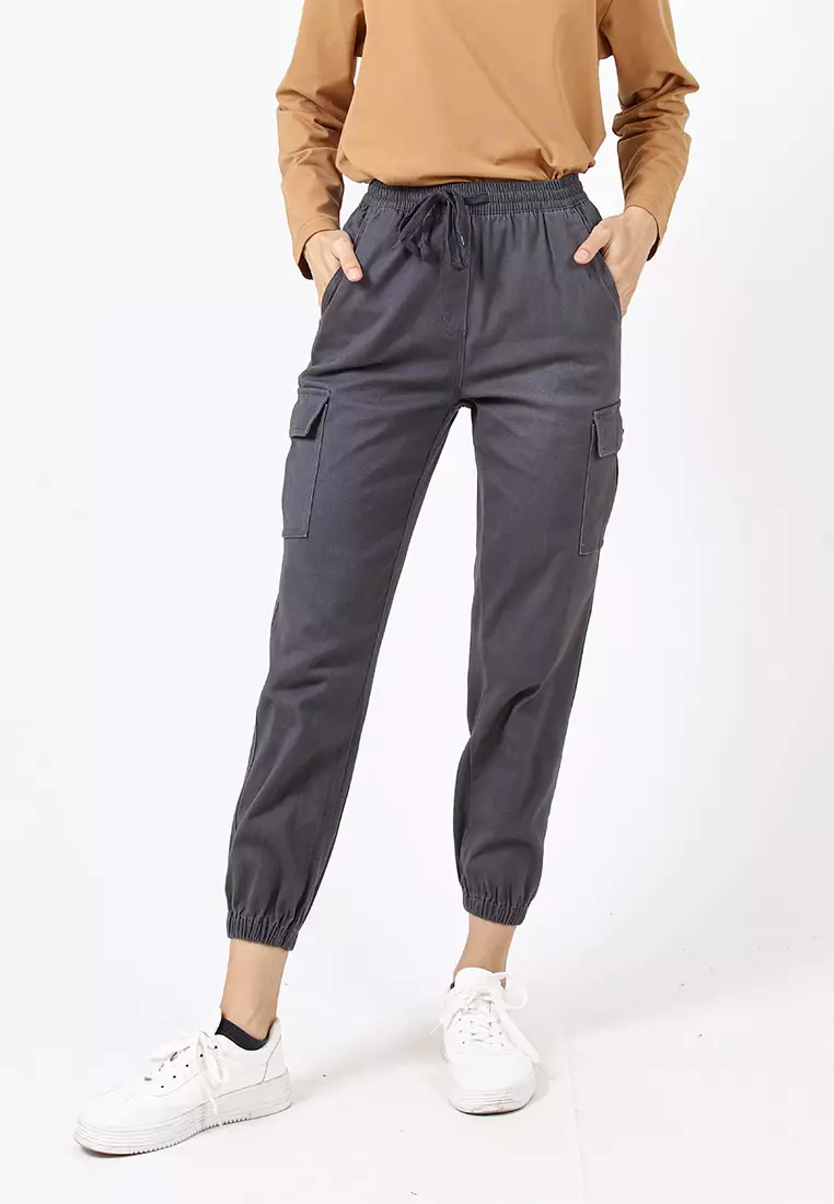 Buy FOREST Forest Ladies Cotton Twill Elastic Waist Cargo Pants